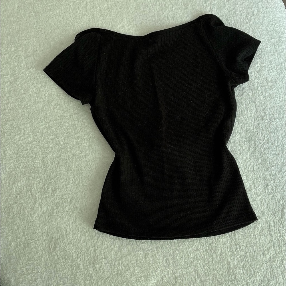 Urban Outfitters Nadia backless top Black Short Sleeve